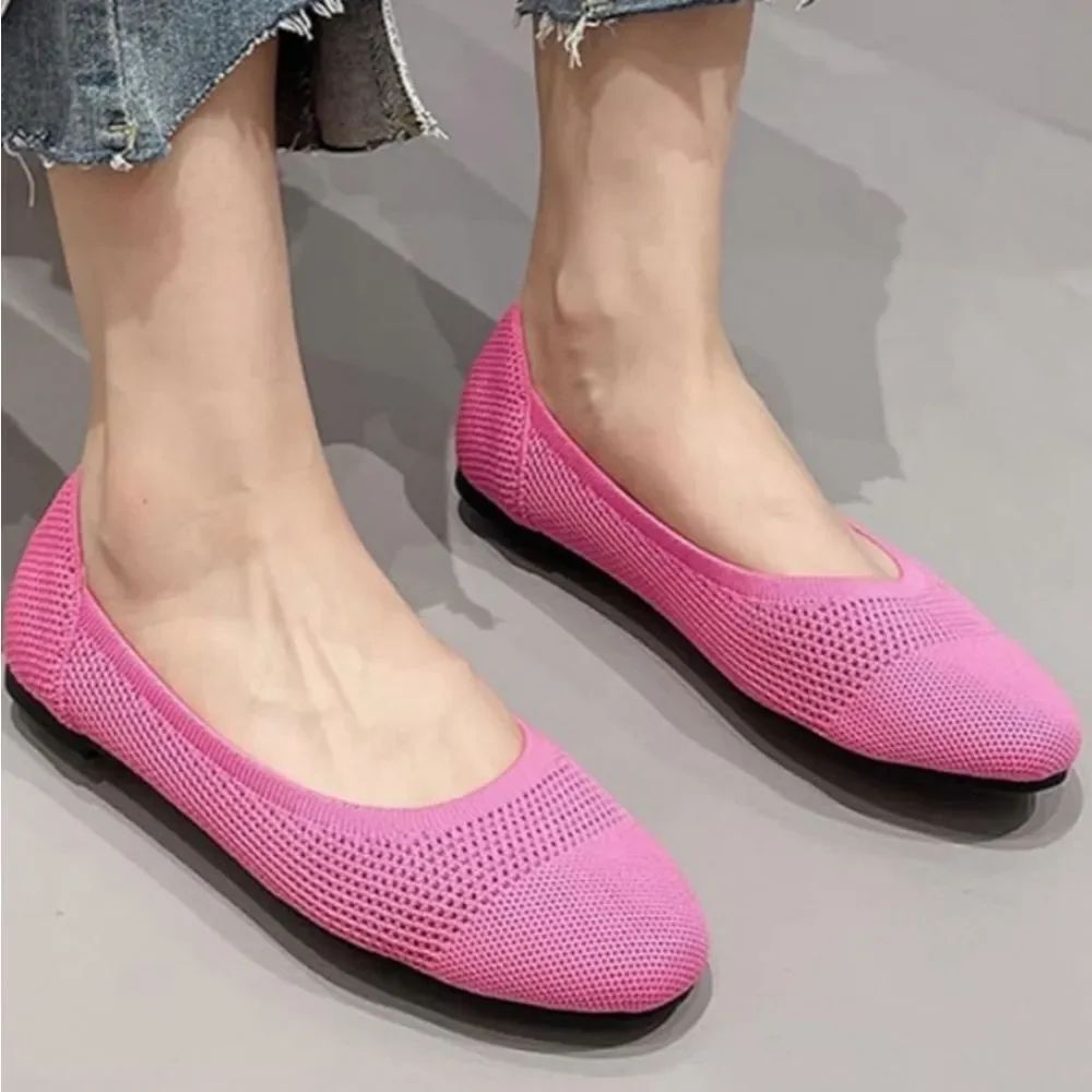 BRAND NEW SHOE LAND EVER MEMORY ROUND TOE KNITTEED WOMEN'S FLAT SHOE